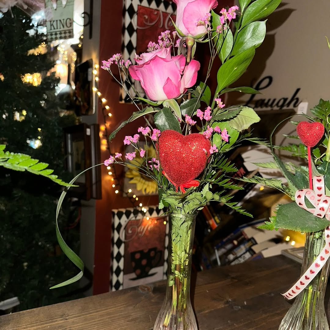 Fresh pink floral arrangements from Renew Floral Design